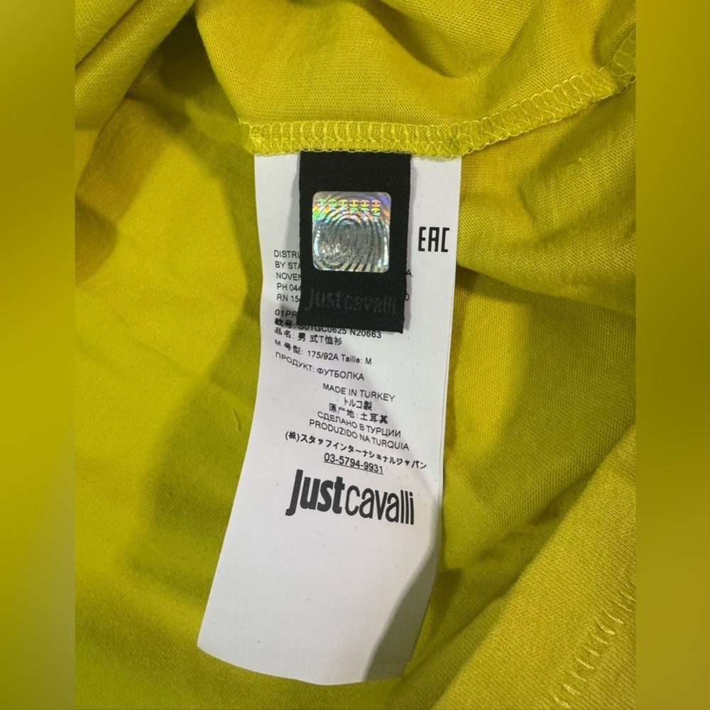 Just Cavalli Yellow Skull Women’s Graphic Tee - Picture 3 of 6